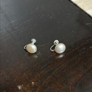 Elegant Silver Pearl Earrings